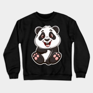 Exuberant Panda Buddy Sticker Crewneck Sweatshirt